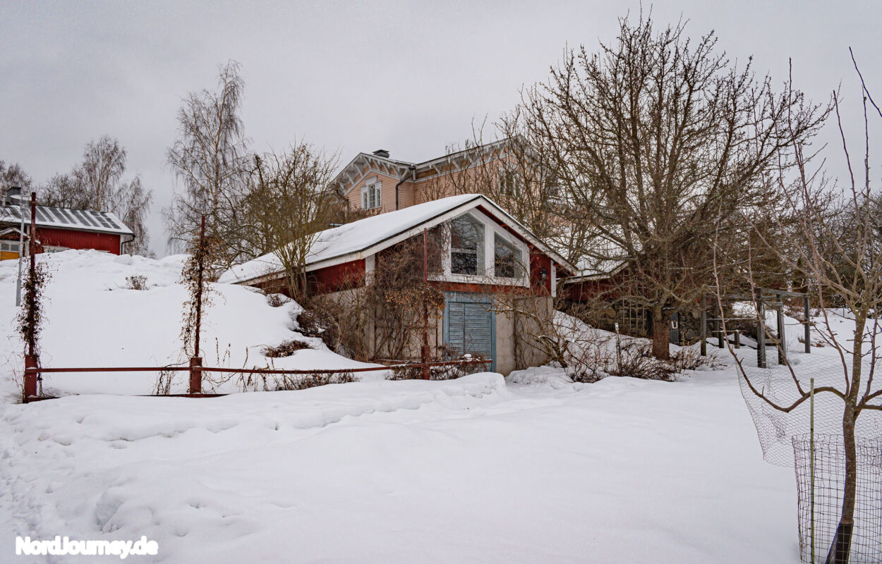 Handwerkerdorf im Winter Finland